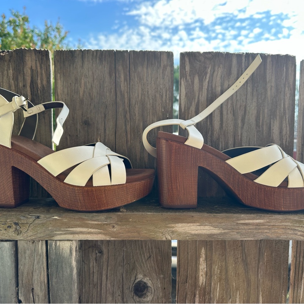 Elegant Cream Platform Sandals